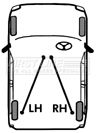 First Line FKB3320 Cable Pull, parking brake - 1