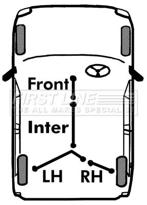 First Line FKB3361 Cable Pull, parking brake - 1