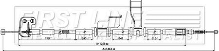 First Line FKB3894 Cable Pull, parking brake - 3