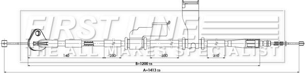 First Line FKB3895 Cable Pull, parking brake - 2