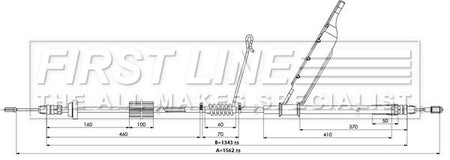 First Line FKB3897 Cable Pull, parking brake - 2