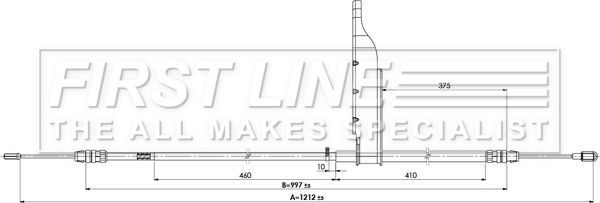 First Line FKB3898 Cable Pull, parking brake - 2