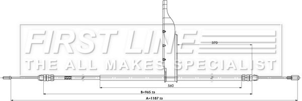 First Line FKB3900 Cable Pull, parking brake - 3