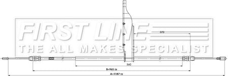 First Line FKB3900 Cable Pull, parking brake - 3