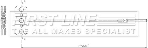 First Line FKB3901 Cable Pull, parking brake - 4