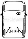First Line FKB6026 Cable Pull, parking brake - 1