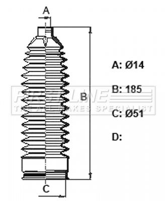 First Line FSG3445 Bellow Kit, steering - 3