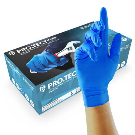 Unigloves Blue Heavy Duty extra strong 9n Nitrile Gloves - Large