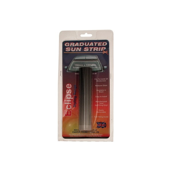 Anti-Glare Sun Strip - Fade Strip - Black
