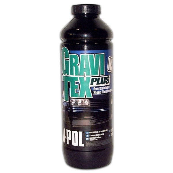 U-Pol Gravitex Stonechip Protector Sprayable Paint - Black - 1 Litre