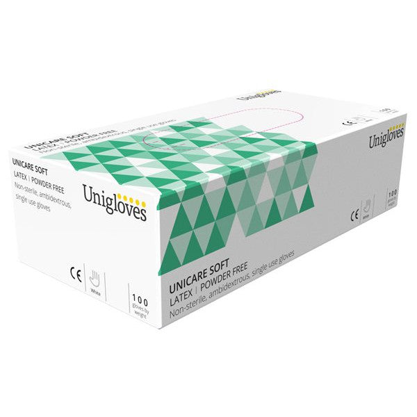 Unicare Latex Powder Free Gloves - Large