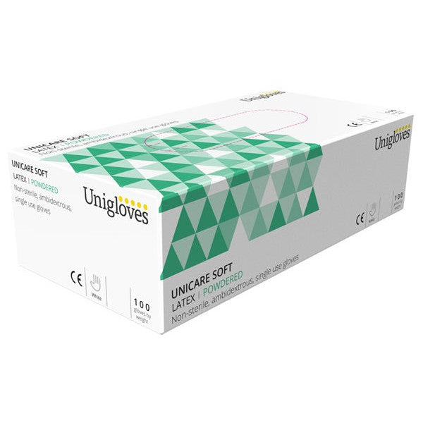 Unicare Latex Powdered Gloves - Medium