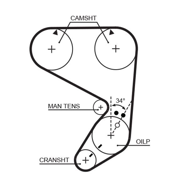 Gates 5022 Timing Belt - 1