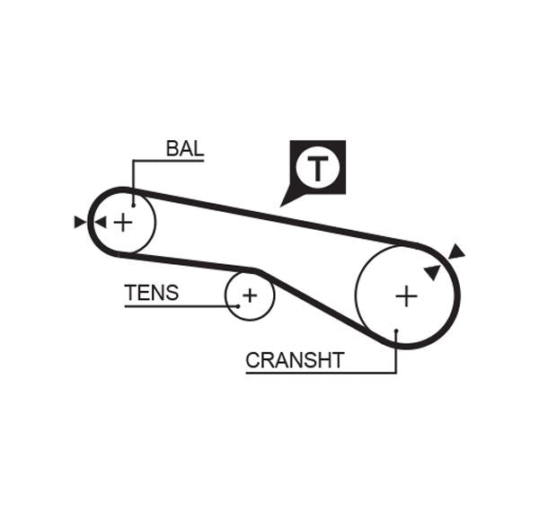 Gates 5074XS Timing Belt - 1