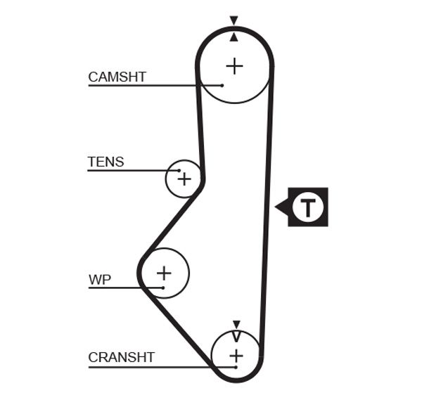 Gates 5086 Timing Belt - 1