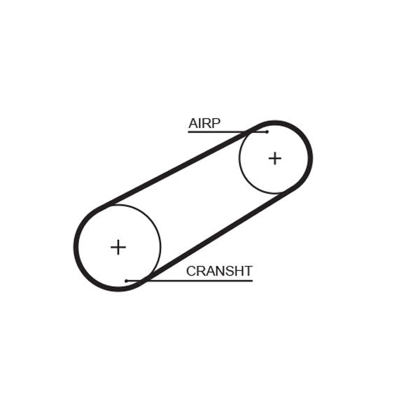 Gates 5095 Timing Belt - 1