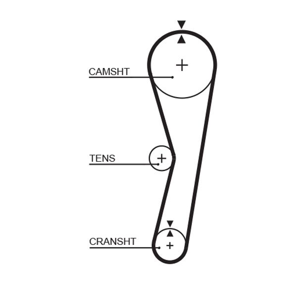 Gates 5127 Timing Belt - 1