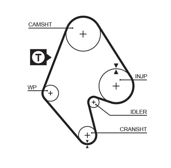 Gates 5129 Timing Belt - 1