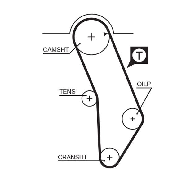 Gates 5183XS Timing Belt - 1