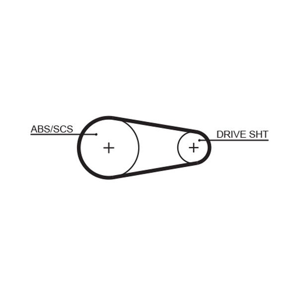 Gates 5204XS Timing Belt - 1