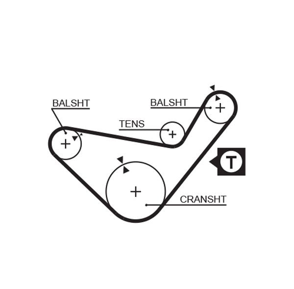 Gates 5210 Timing Belt - 1