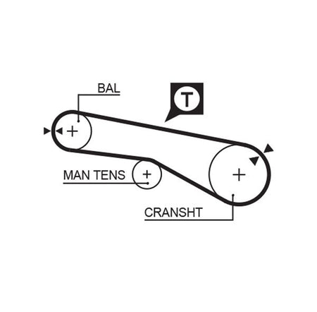 Gates 5257XS Timing Belt - 1