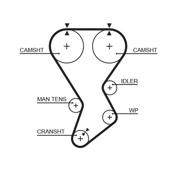 Gates 5351XS Timing Belt - 1