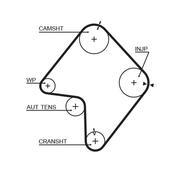 Gates 5355XS Timing Belt - 1
