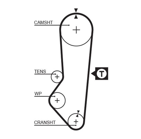 Gates 5357XS Timing Belt - 1