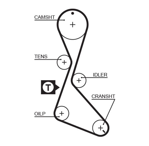 Gates 5370XS Timing Belt - 1