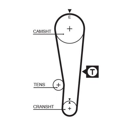 Gates 5382XS Timing Belt - 1