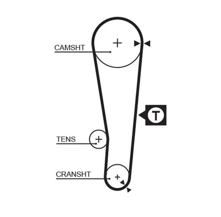 Gates 5386XS Timing Belt - 1