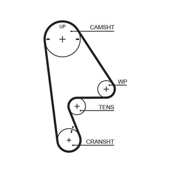 Gates 5409XS Timing Belt - 1