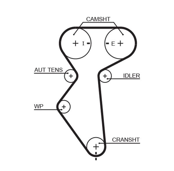 Gates 5419XS Timing Belt - 1