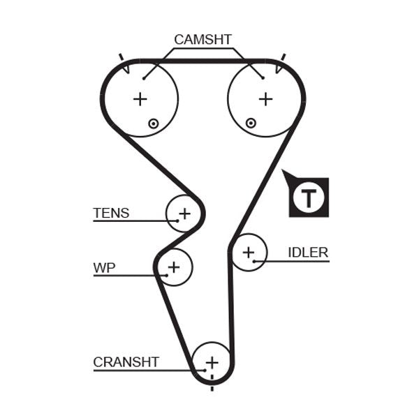 Gates 5458XS Timing Belt - 1