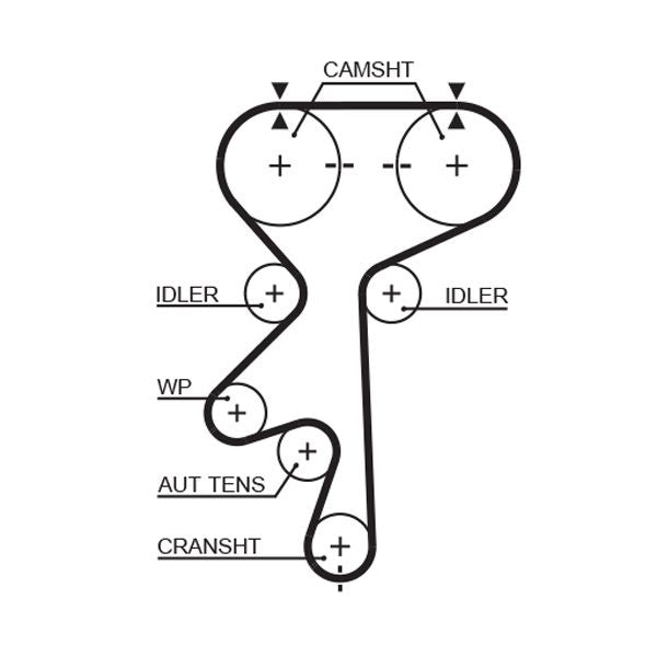 Gates 5461XS Timing Belt - 1