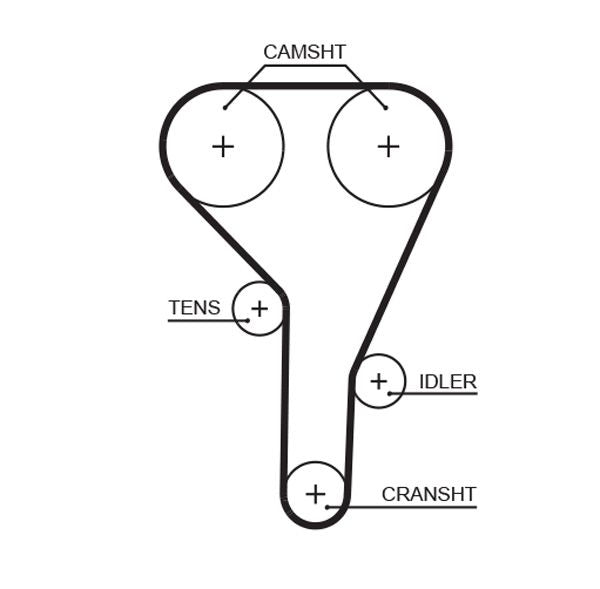 Gates 5638XS Timing Belt - 1