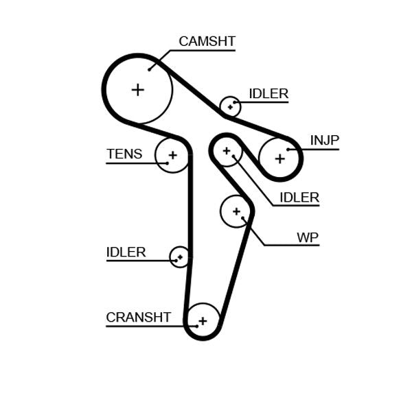 Gates 5649XS Timing Belt - 1