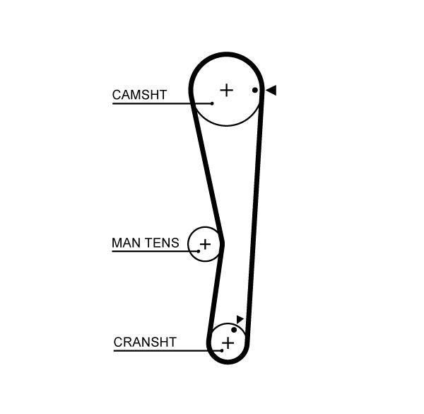 Gates 5687XS Timing Belt - 1