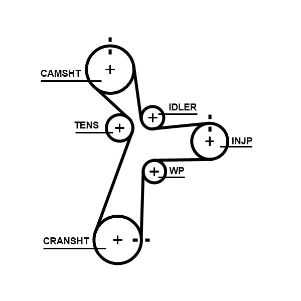 Gates 5696XS Timing Belt - 1