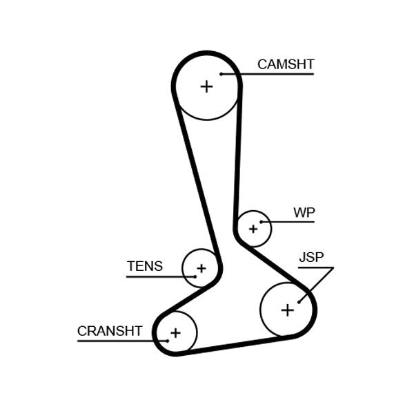Gates K015645XS Timing Belt Kit - 2