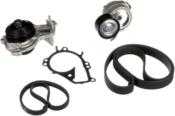 Gates KP136PK1070 Water Pump + V-ribbed Belt Kit - 1