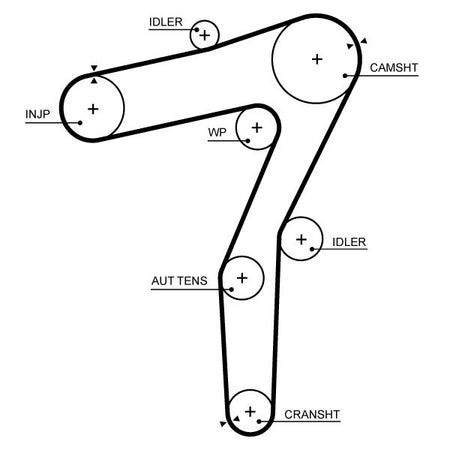 Gates KP15719XS Water Pump & Timing Belt Kit - 2