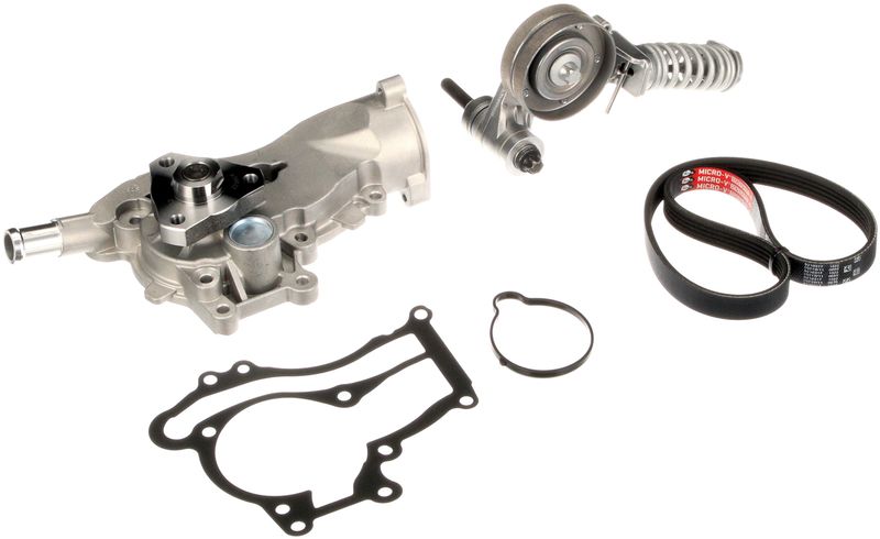 Gates KP15PK1335 Water Pump + V-ribbed Belt Kit - 1