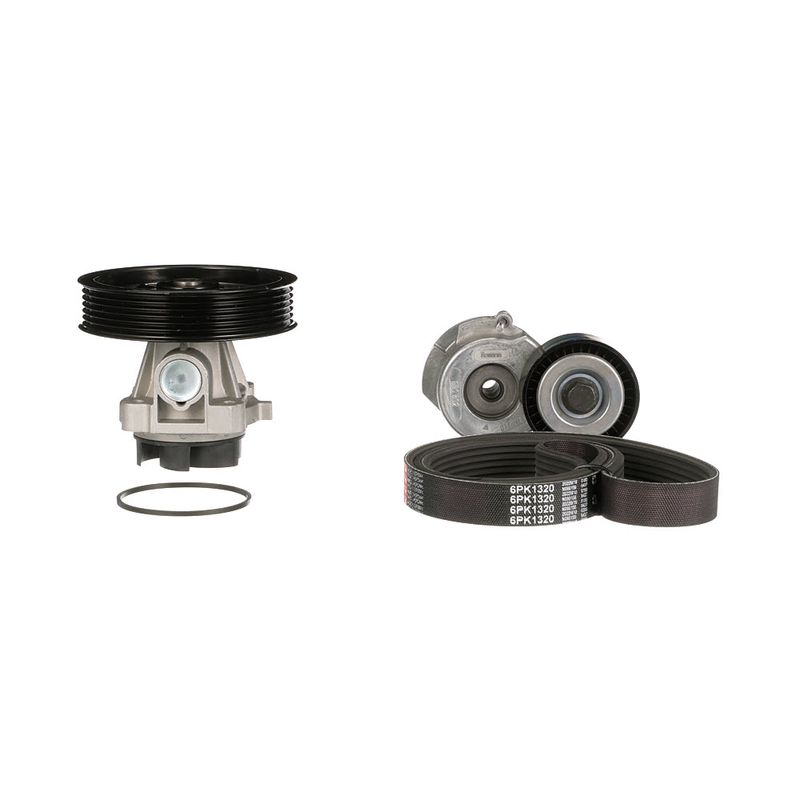 Gates KP16PK1320 Water Pump + V-ribbed Belt Kit - 2