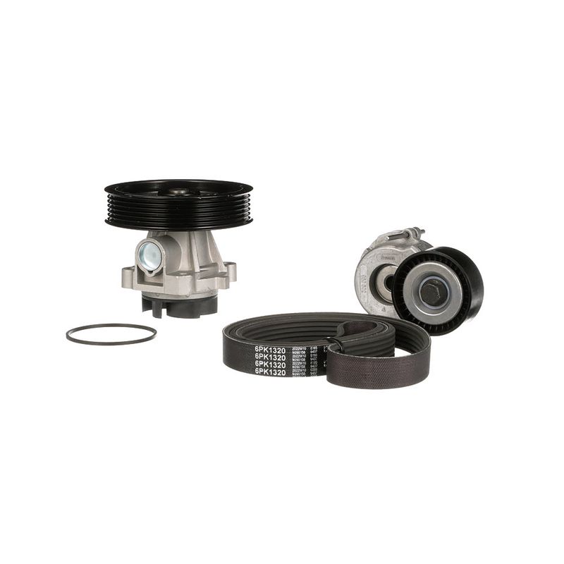 Gates KP16PK1320 Water Pump + V-ribbed Belt Kit - 4