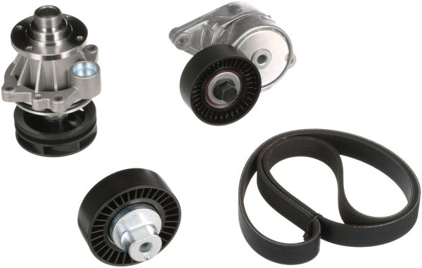 Gates KP16PK1540 Water Pump + V-ribbed Belt Kit - 1