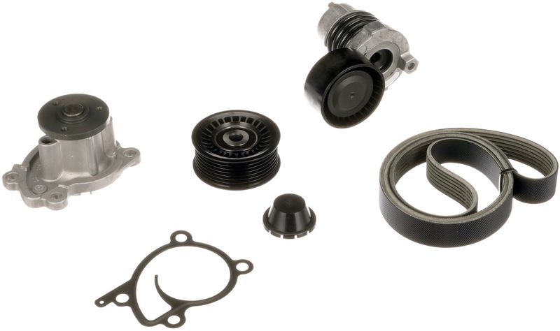 Gates KP17PK1570 Water Pump + V-ribbed Belt Kit - 1