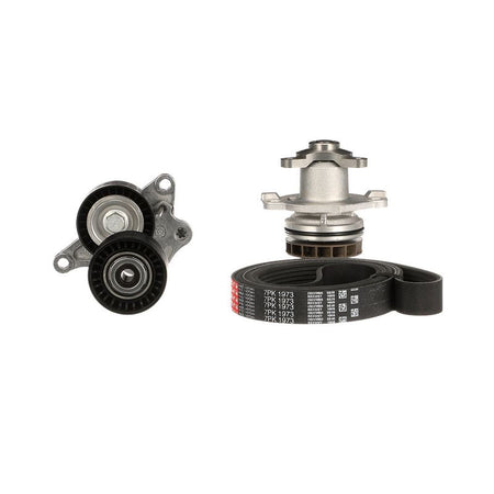 Gates KP17PK1973 Water Pump + V-ribbed Belt Kit - 2