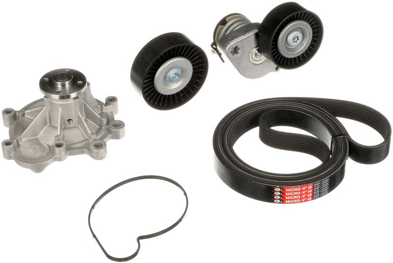 Gates KP17PK2418 Water Pump + V-ribbed Belt Kit - 1